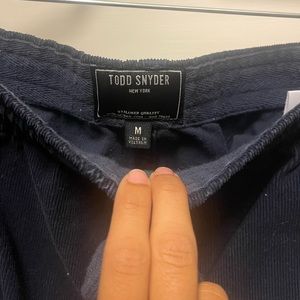 Todd Snyder navy blue Corduroy pants w/ stretch waist 34’